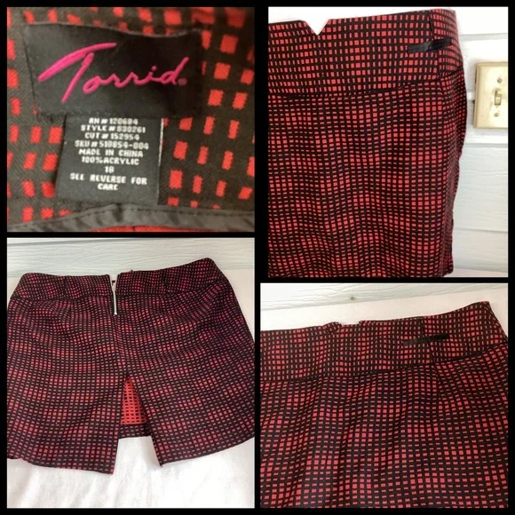 Torrid Black and Red Mini Skirt.21 - Picture 5 of 5